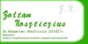 zoltan noszticzius business card